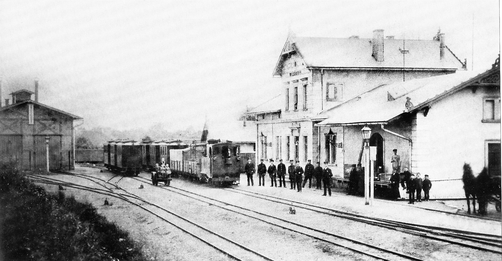 Bahnhof Wilsdruff ca. 1886, Sammlung P. Wunderwald